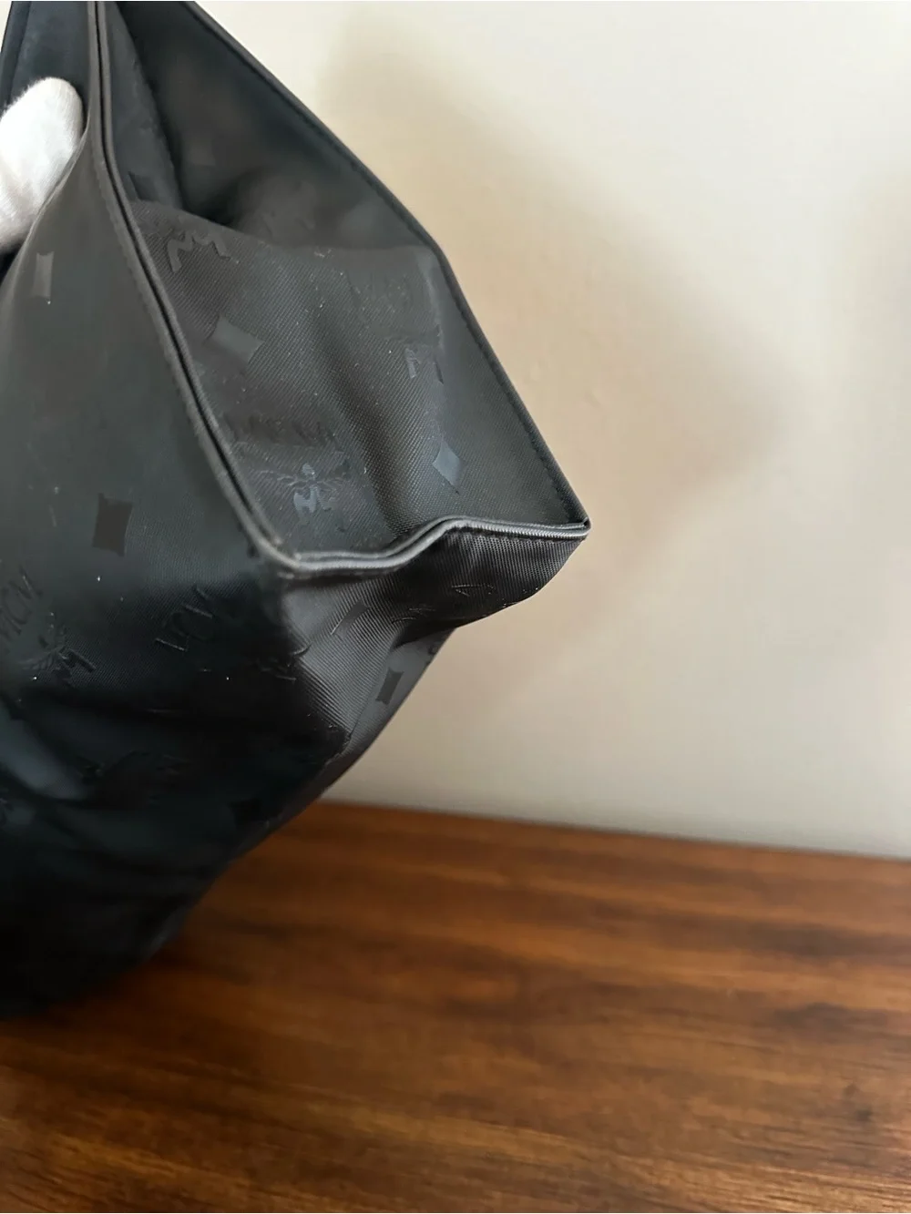 MCM Black Monogram Clutch / Pouch